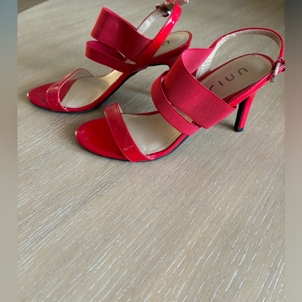 Red Strapy Pumps Unisa Sandals